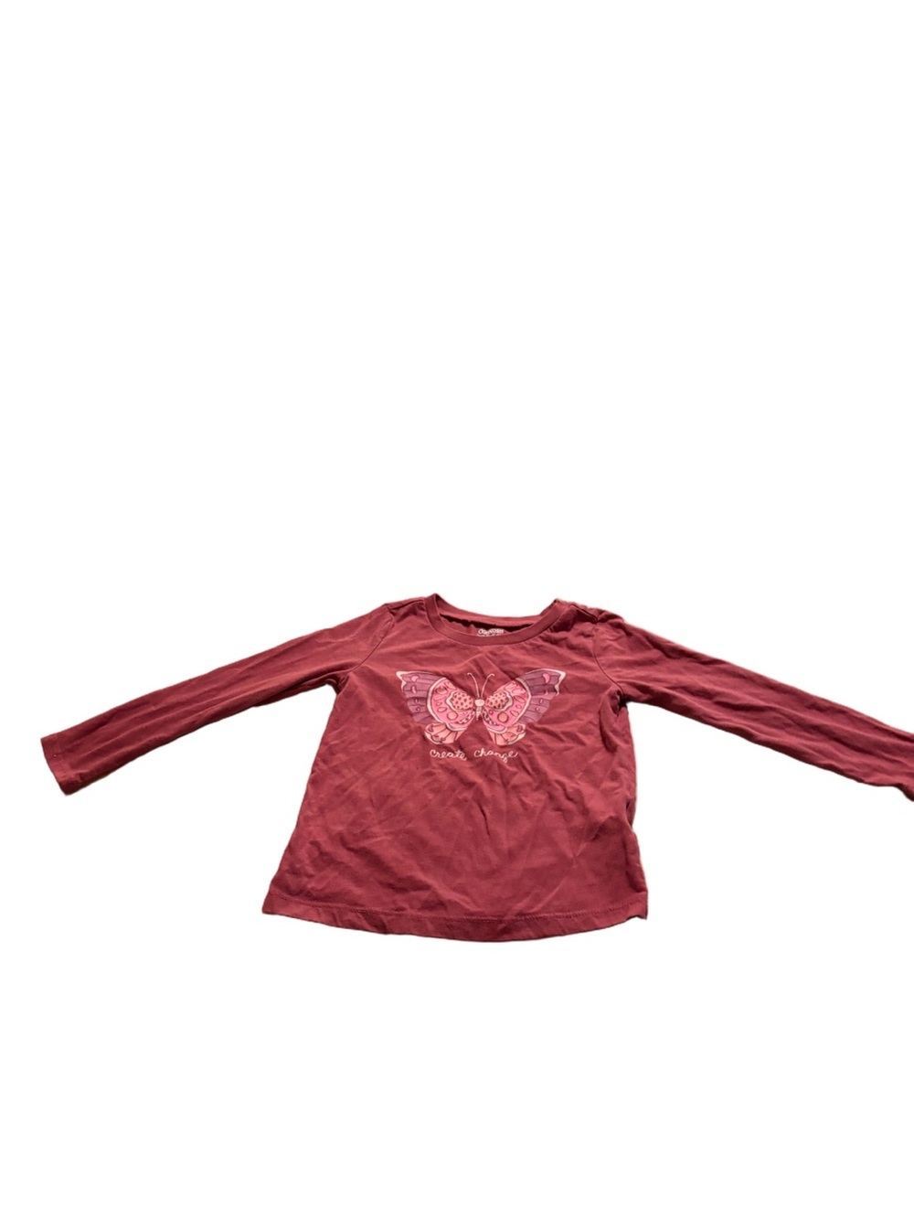 OshKosh B'gosh Pink Long Sleeve Butterfly Shirt Size 3T